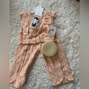 Rachel Zoe Kids' Peach Outfit Set